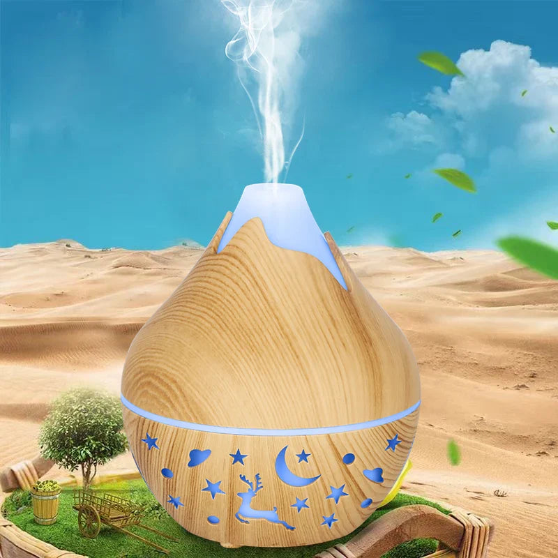 USB Ultrasonic Cool Mist Sprayer Essential Oil Fragrance 200ml Mini Home Wood Grain Air Humidifier Electric Air Aroma Diffuser